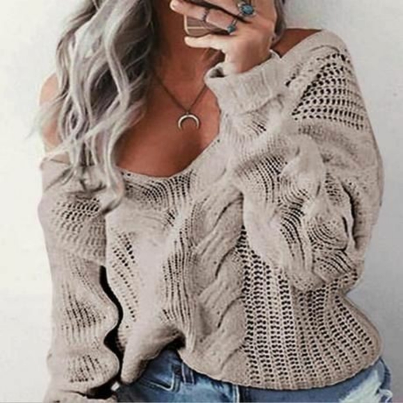 DOUBLE TWIST IRREGULAR SWEATER - Picture 1 of 1